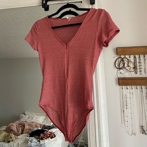 Urban Outfitters red stripes bodysuit